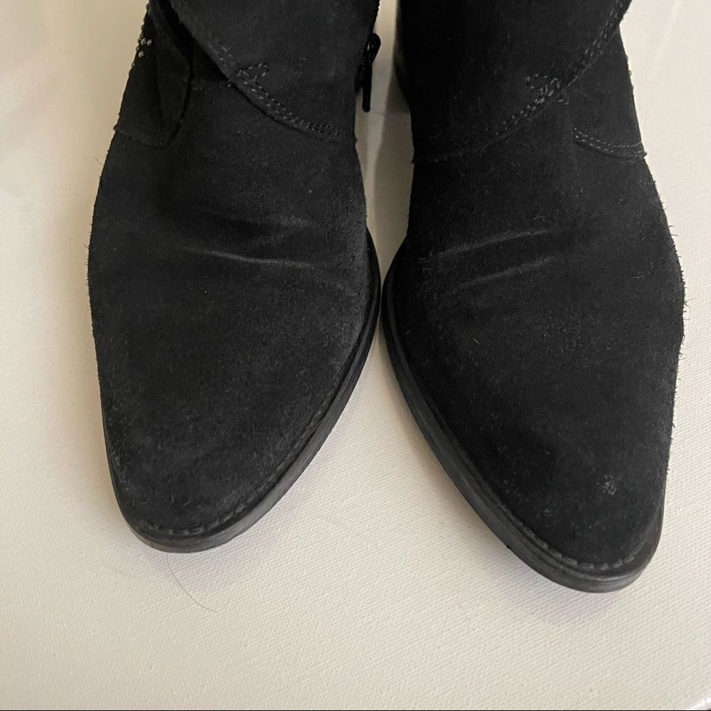 BIANCO Boots Black Suede Bucke Size 7 studded - Picture 6 of 8